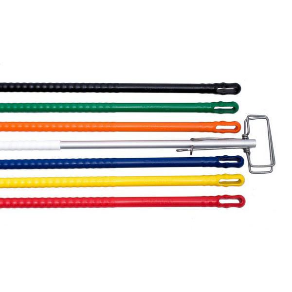 PVC Coated Metal Fan Mop Handle with Metal Holder 1.5m x 25mm