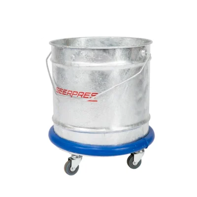 Galvanised Bucket on Wheels